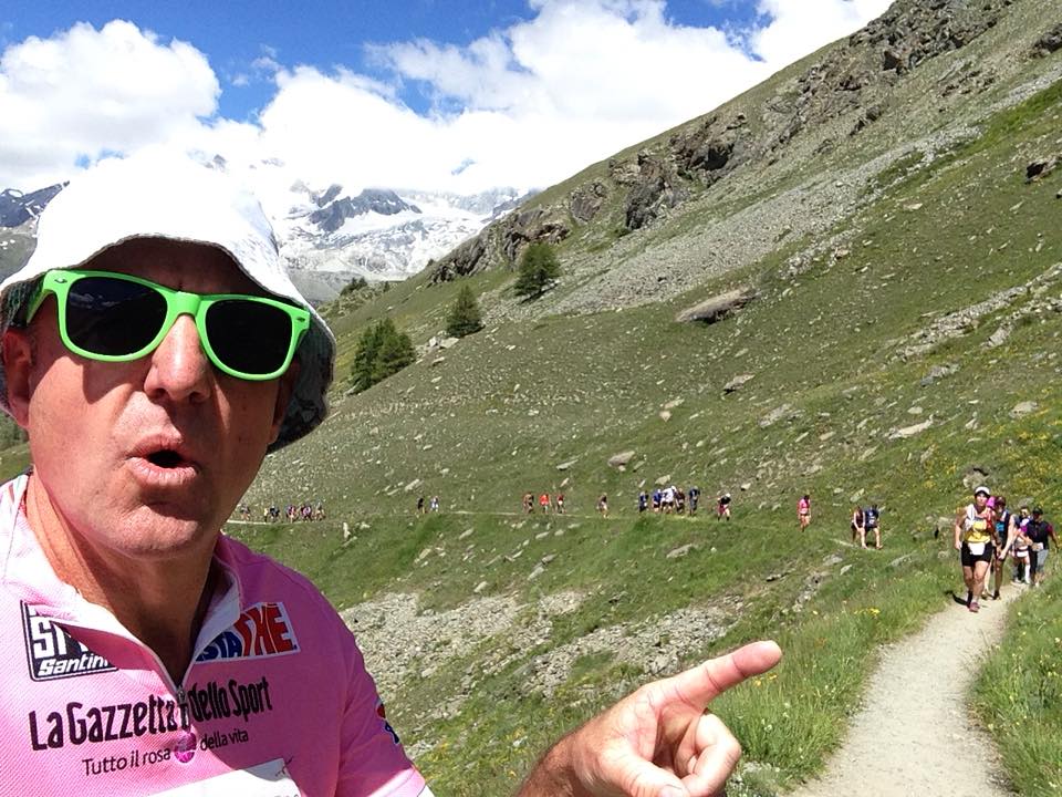 Phil had to stop every now and again to let the pack catch him up.