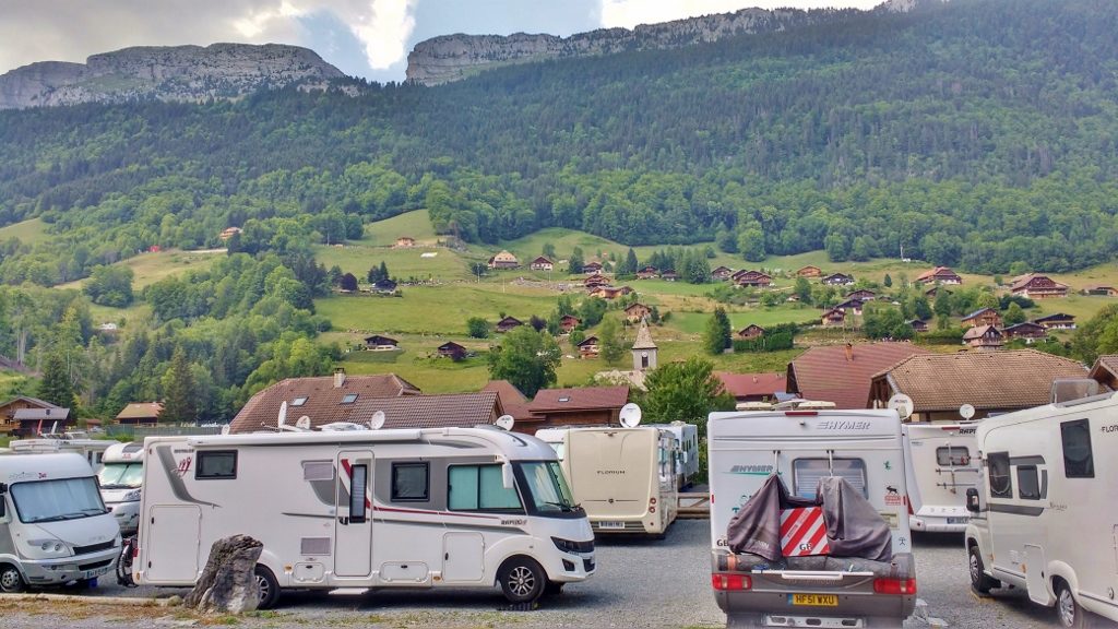 Tour de France by Motorhome aire Le Reposoir