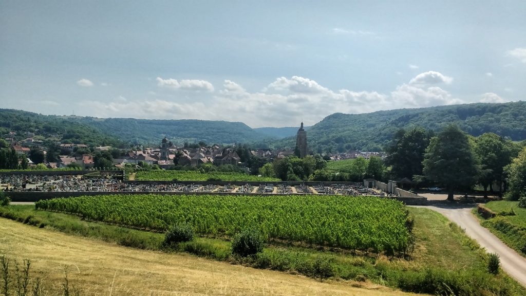 Rolling countryside on the way north