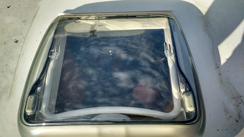 The upper part of the skylight dropped into place