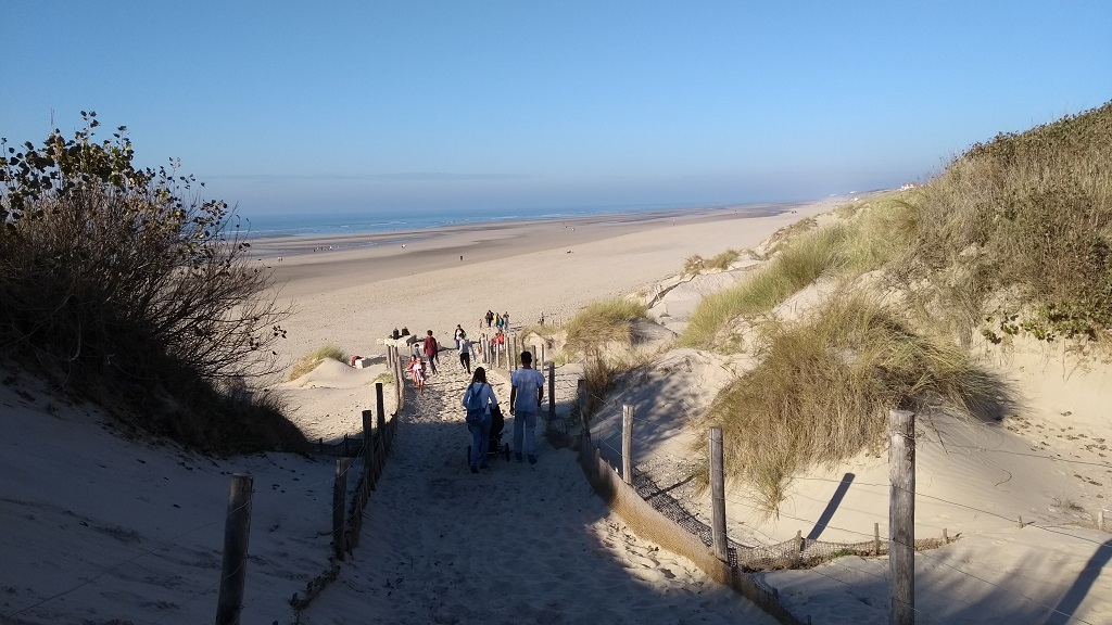 The sand dunes of the Opal Coast, south of Le Touquet Paris-Plage