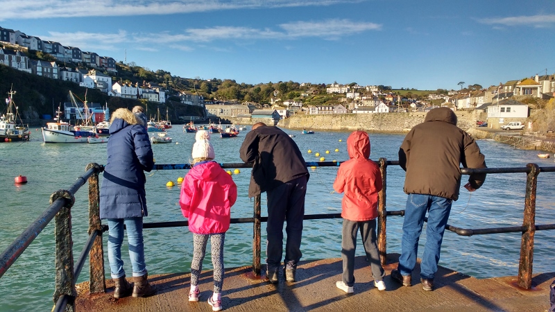 Crabbing in Mevagissy Cornwall