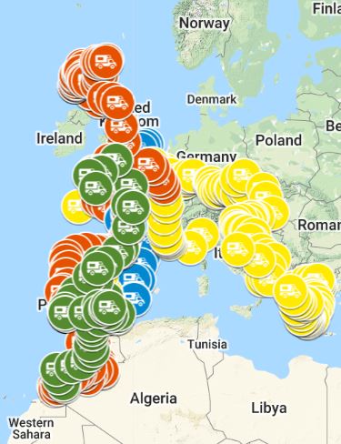 bonvanage motorhome blog map europe africa morocco