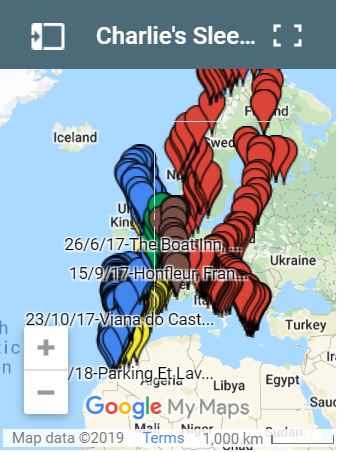 Charlie Chuckle Bus Motorhome Overnight Stopover Map Google