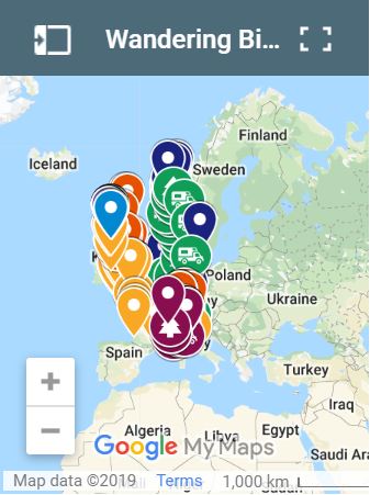 Wandering Bird Motorhome Blog Google Map Stopovers