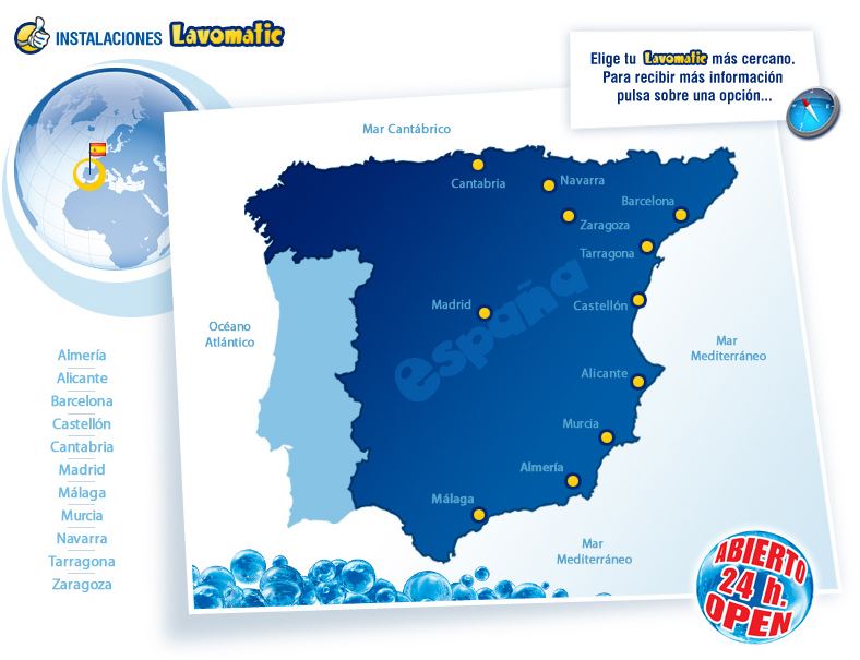 lavomatic launderettes spain motorhome