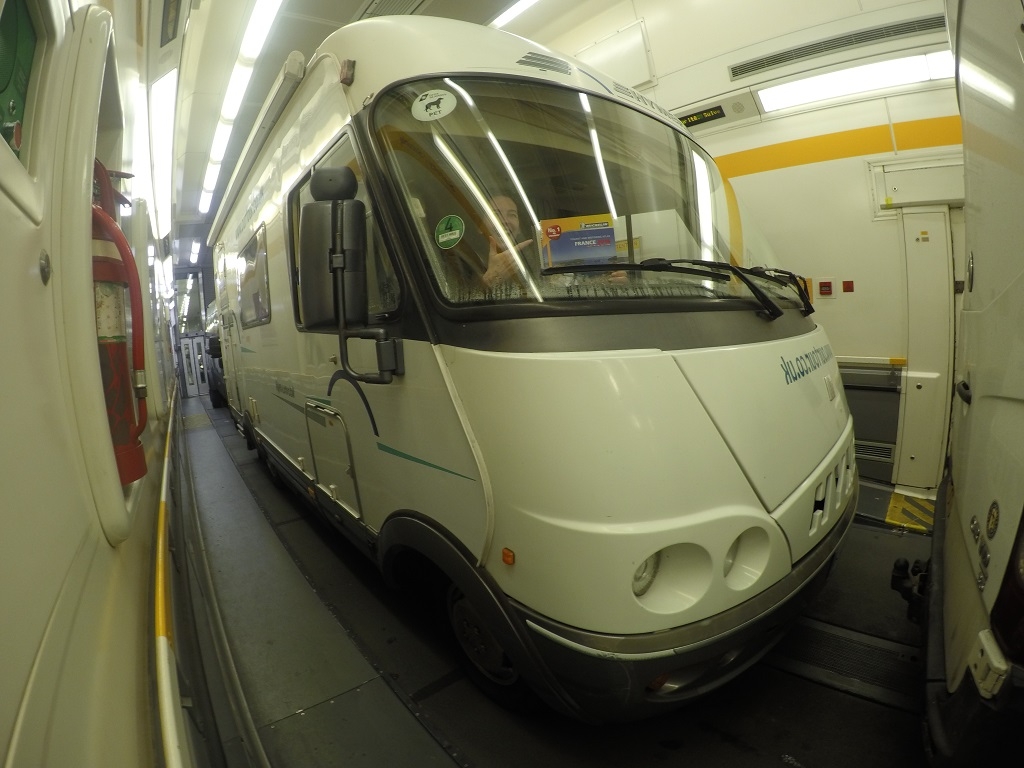 Our motorhome was swiftly under the English Channel on the Eurotunnel
