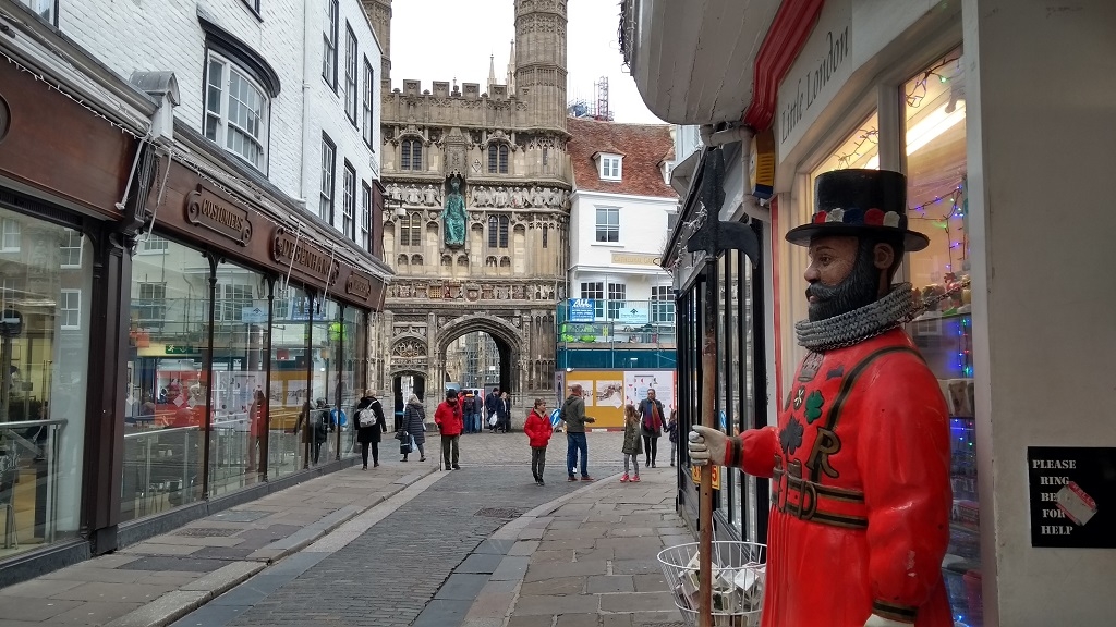 Canterbury, about 2 miles from the motorhome aire at the park and ride.
