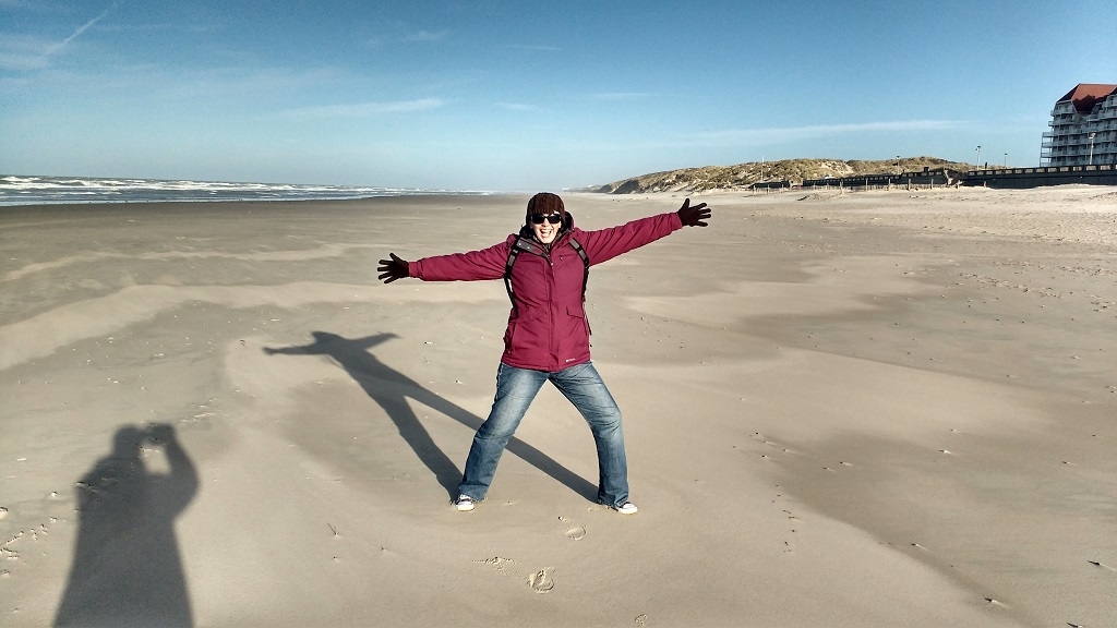 They use the beach around here for land yacht racing, and you can see why!