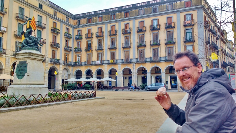 Xuixo in Independence Square Girona Spain