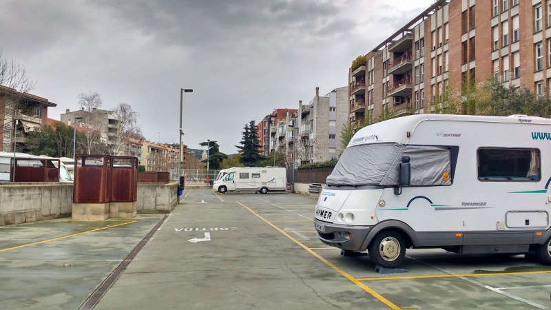 motorhome aire Girona, Spain