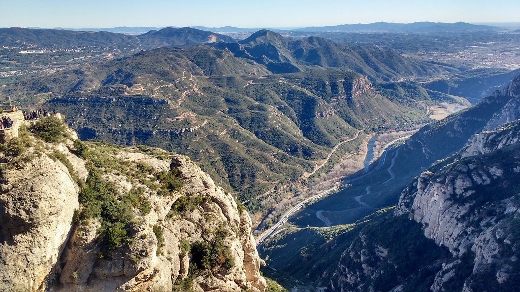 Views from Monserrat. This whole area used to be under an ancient sea. You can clearly see the sea-bed strata on the landscape.