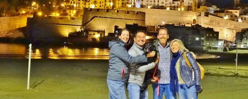 peniscola castle by night