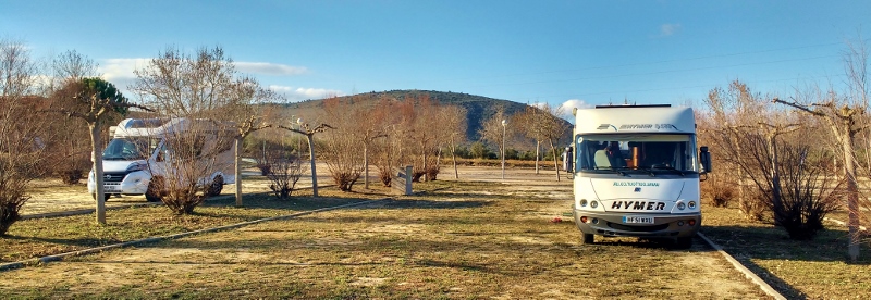 motorhome aire Bellus, Spain