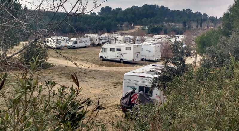 motorhome aire Bellus, Spain