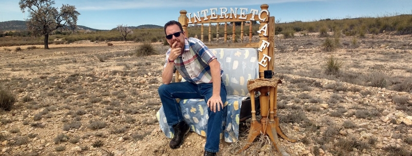 Internet cafe chair at Spanish Aire