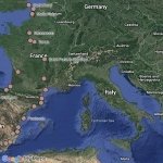 motorhome tour overnight stops on map