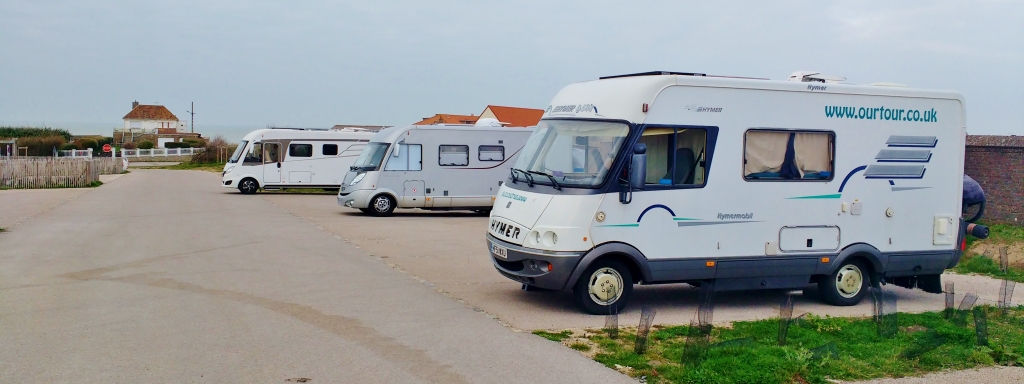 Motorhome aire Sangatte, France