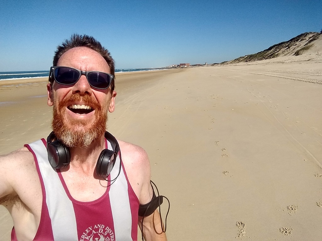 Running on the Beach at Capbreton