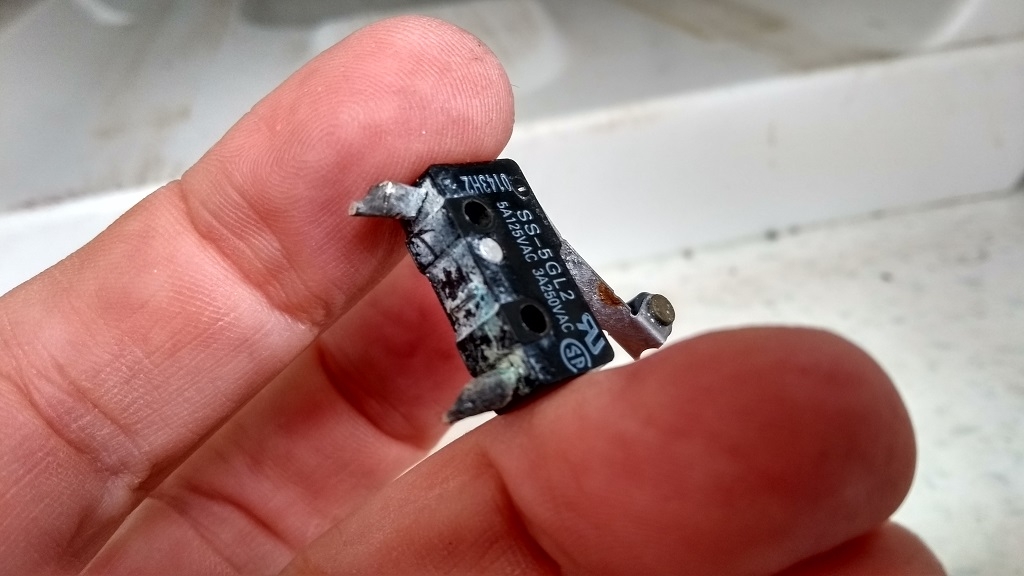 The faulty micro-switch on our SOG unit