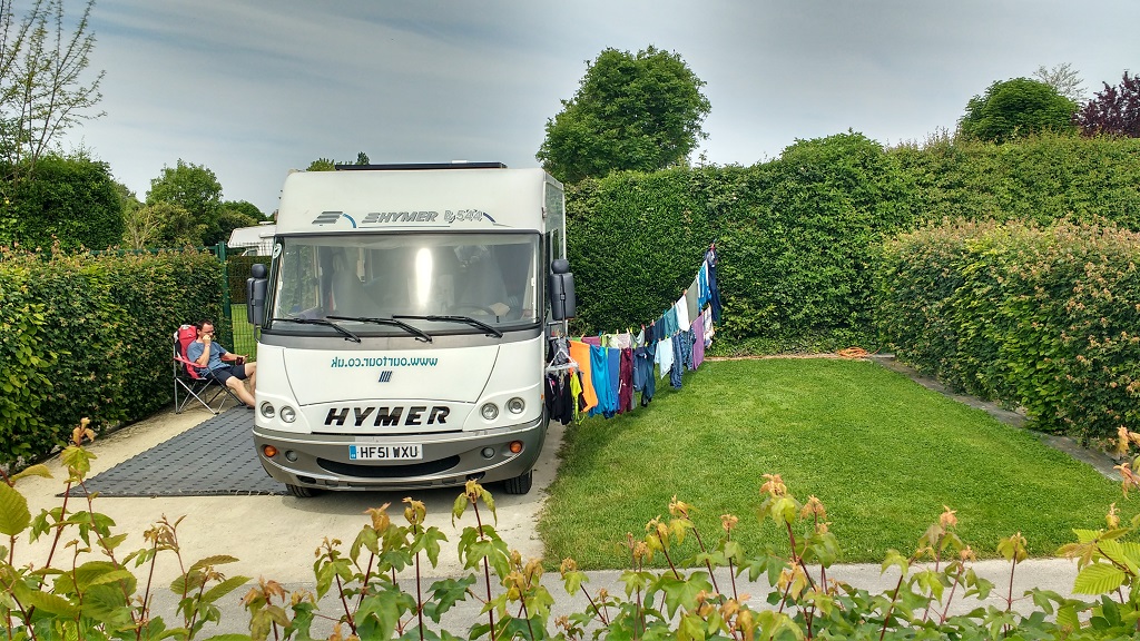 The wonderful aire/motorhome campsite in Neufchatel-en-Bray