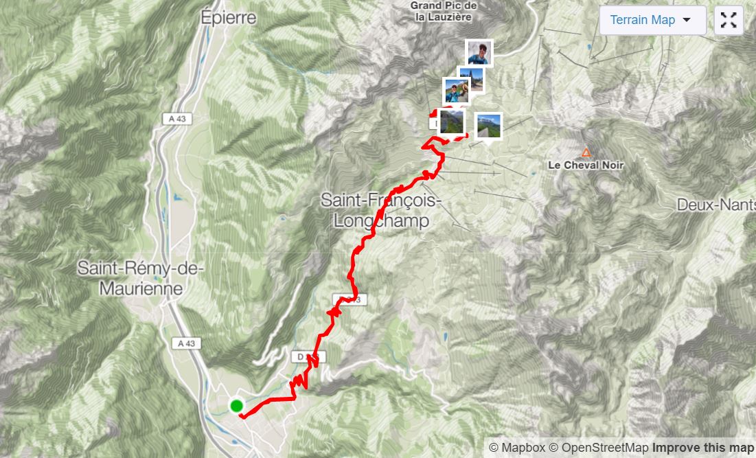 The south side of the Col de la Madeleine in the French Alps