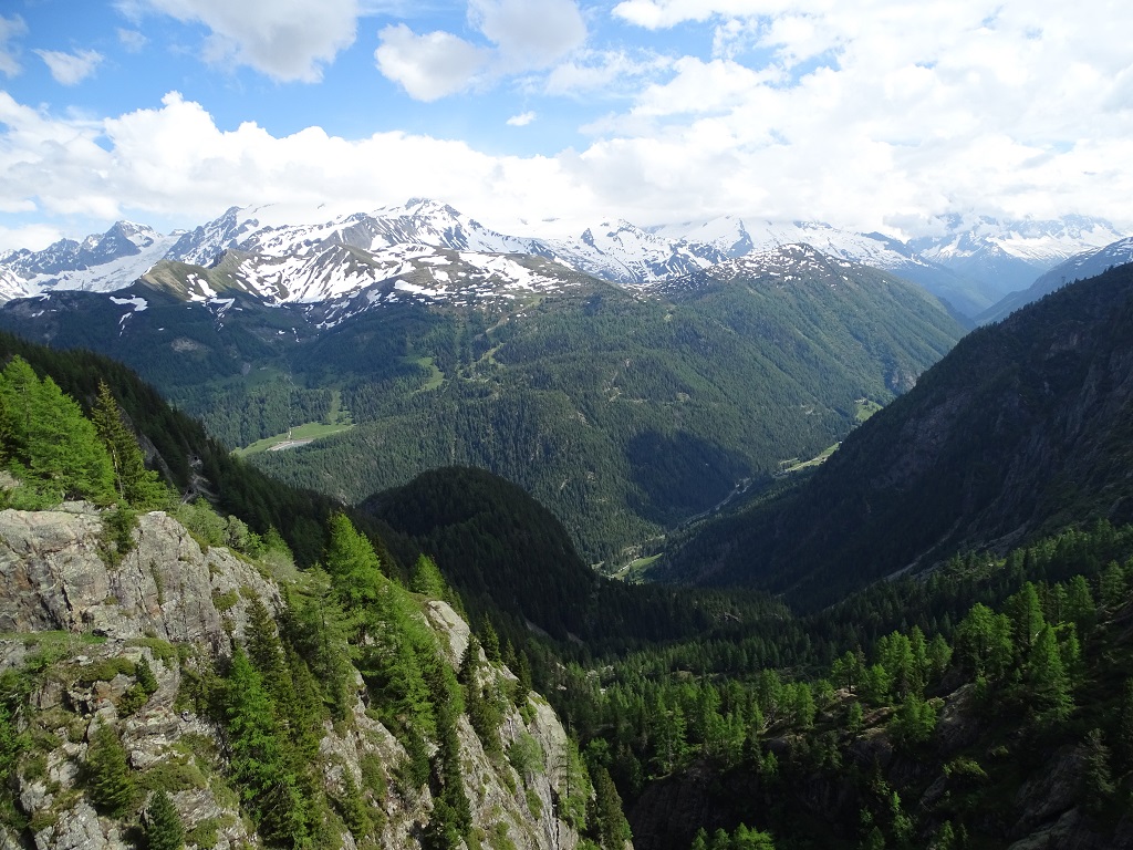 Looking into France from Switzerland: The Mont Blanc Massif from the Barrage d'Emosson