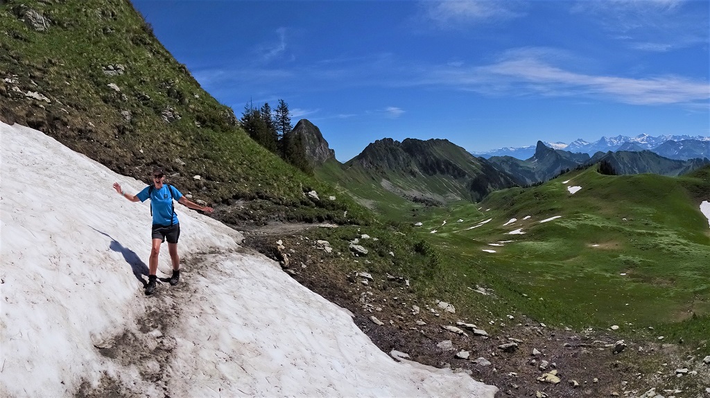 Snow June Swiss pre-alps Gantrisch