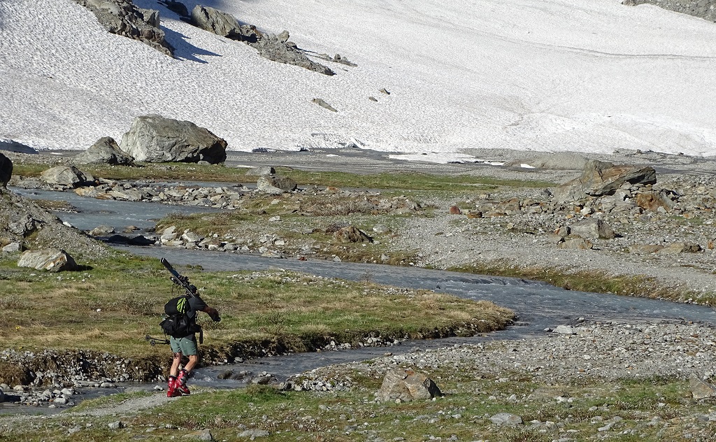 Ski glacier carry skins June Switzerland