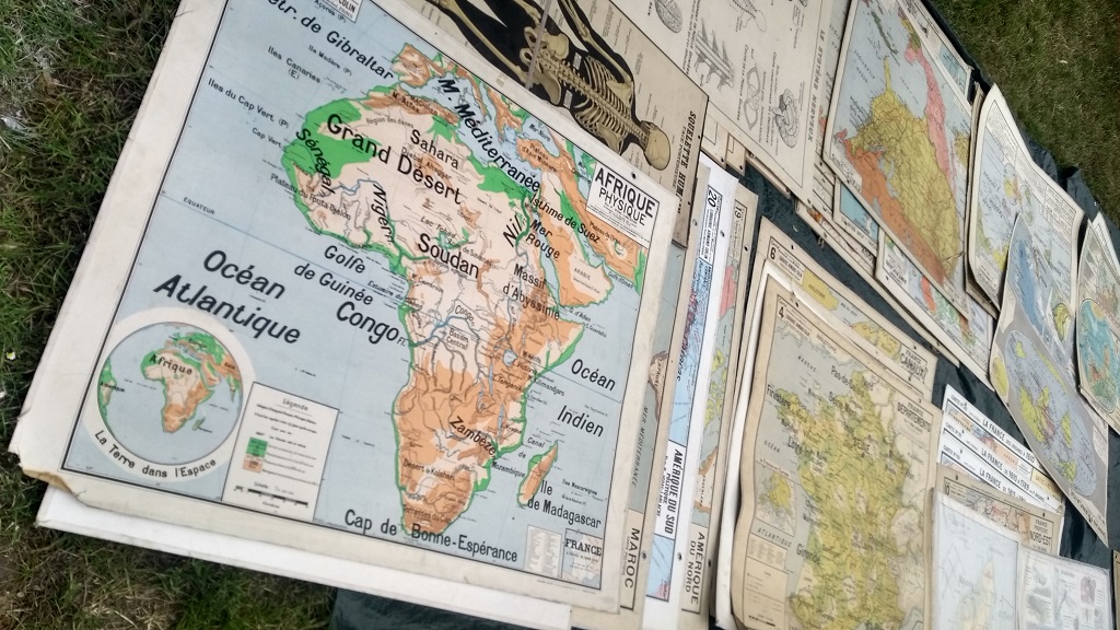 Among the hundreds of stalls we were all tempted by something. This map of Africa was my thing.