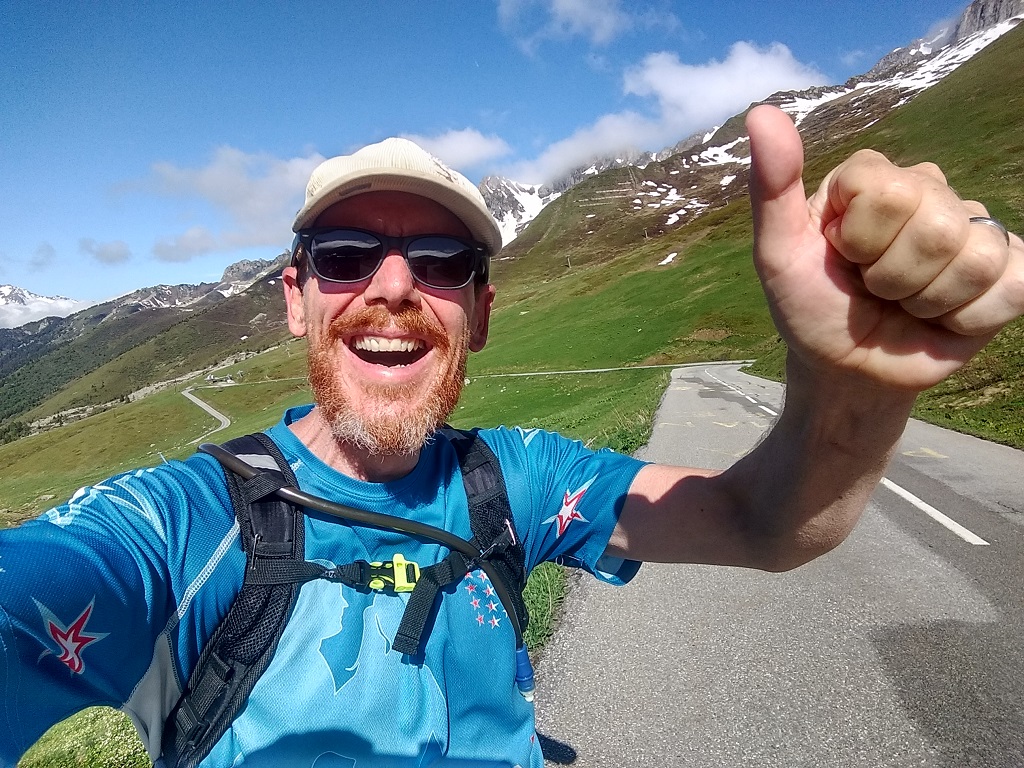 A runner on the Col de la Madeleine