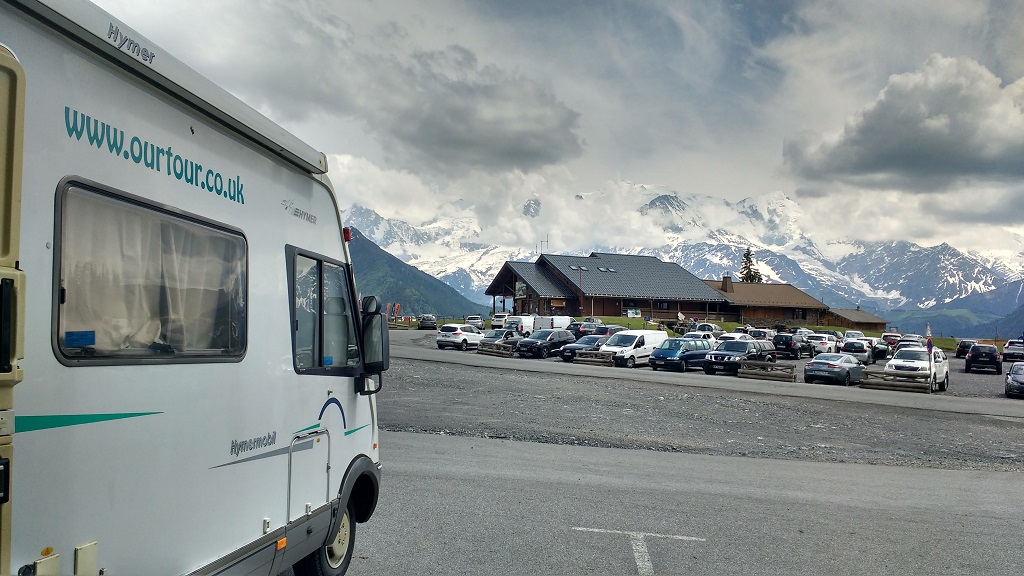 Motorhome Plaine Joux Mont Blanc Massif Mountain View
