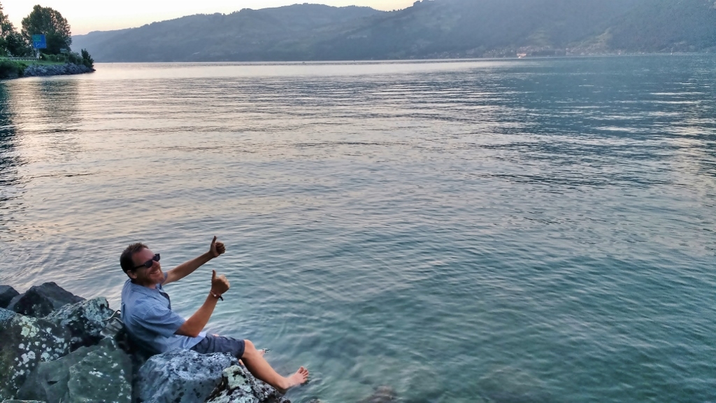 Keeping cool in Thunersee, Switzerland
