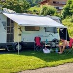 Motorhome at Camping Stuhlegg in Switzerland