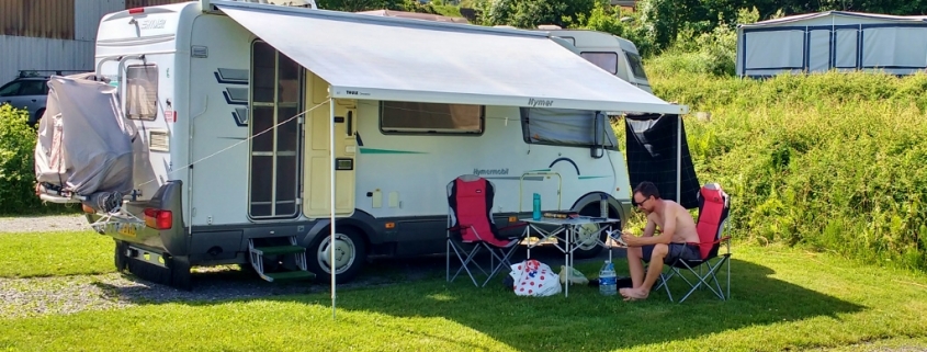 Motorhome at Camping Stuhlegg in Switzerland
