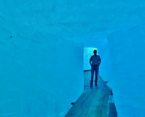 Tunnel inside Rhone Glacier