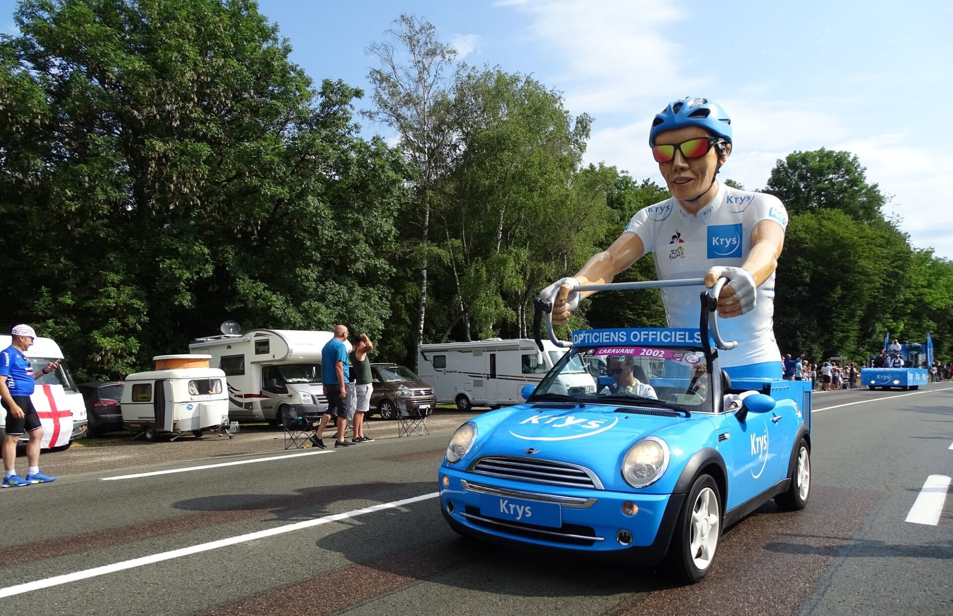 The Tour de France Caravan. There were tons of funky designs, but this simple one's my favourite.