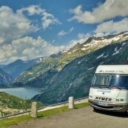 motorhome on Grimselpass