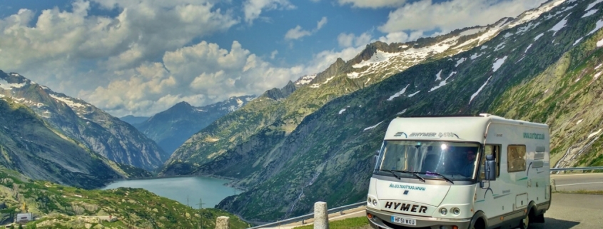motorhome on Grimselpass