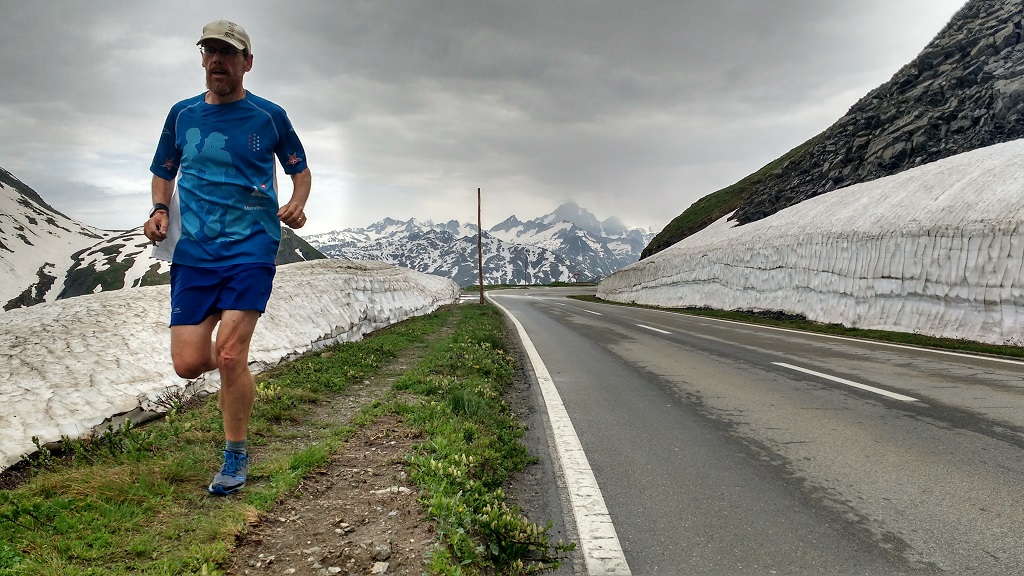 Runner Furka Pass Snow Switzerland