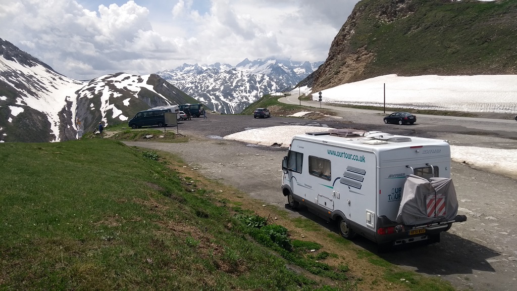 Motorhome Furka Pass Switzlerland Mountains Alps
