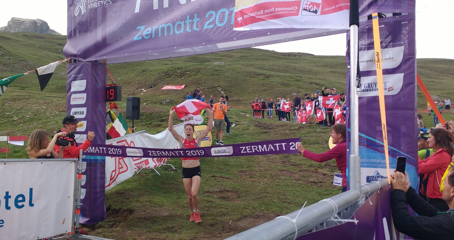 Winner senior lady's mountain running champsionship 2019 zermatt