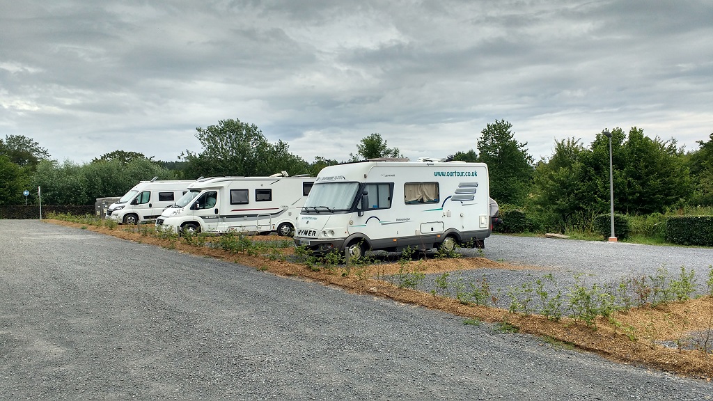The motorhome aire at Redu, a short distance from the A4 motorway in southern Belgium