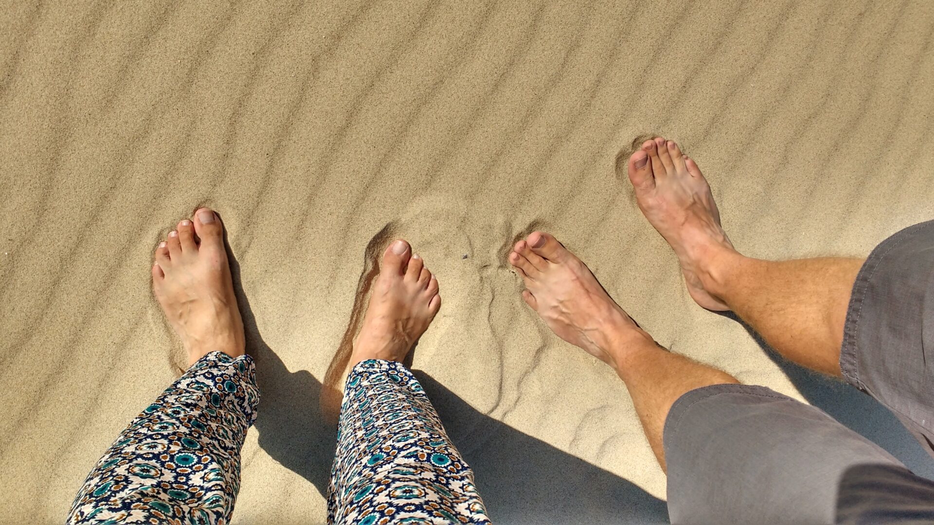 Feet on a beach
