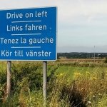 Drive on left sign UK