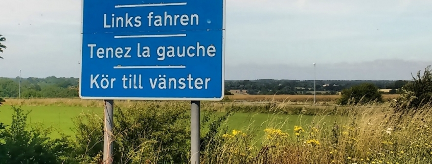 Drive on left sign UK