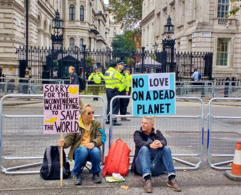 Extinction Rebellion Protest Outside No 10