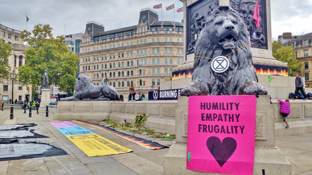 Trafalgar square extinction rebellion London