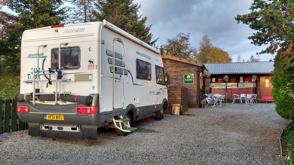 A motorhome at Hadrian's Wall Campsite