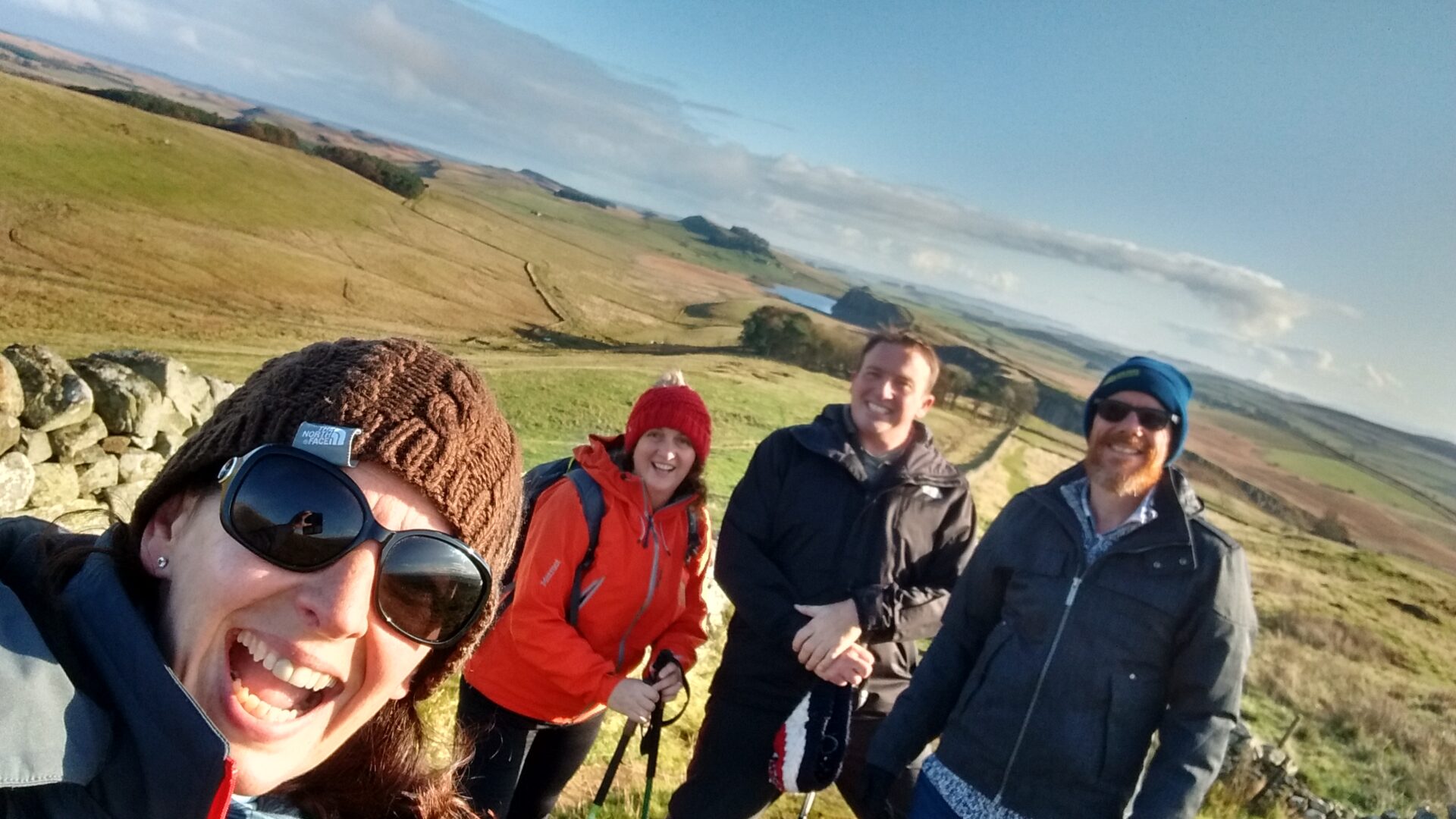 Walking with friends on Hadrian's Wall